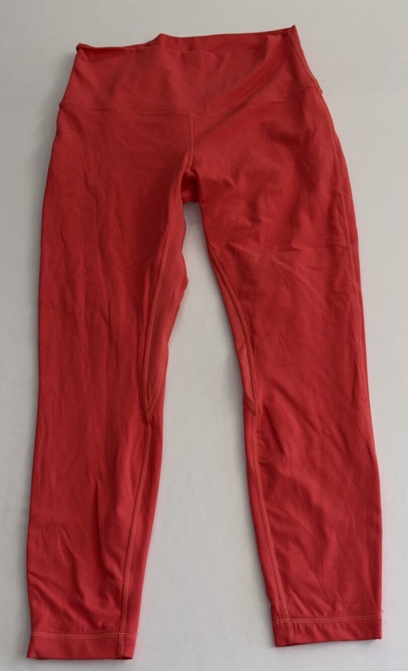 Lululemon Athletica Women’s Red High-Rise Leggings Size 8 Yoga Pants
